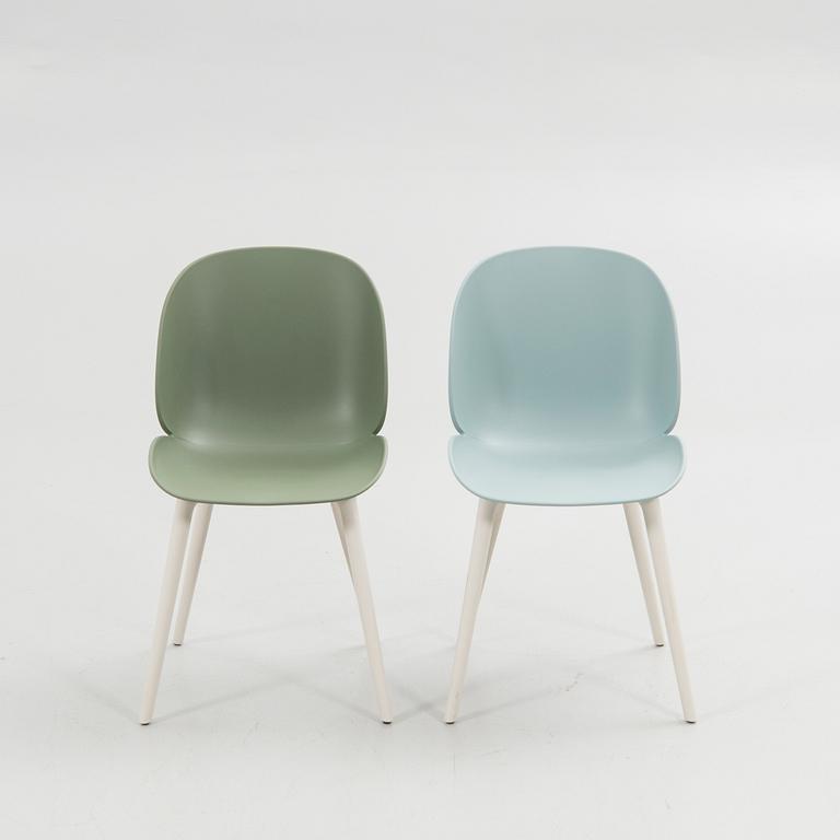 GamFratesi, chairs, 6 pcs, "Beetle Chair", Gubi, Denmark.