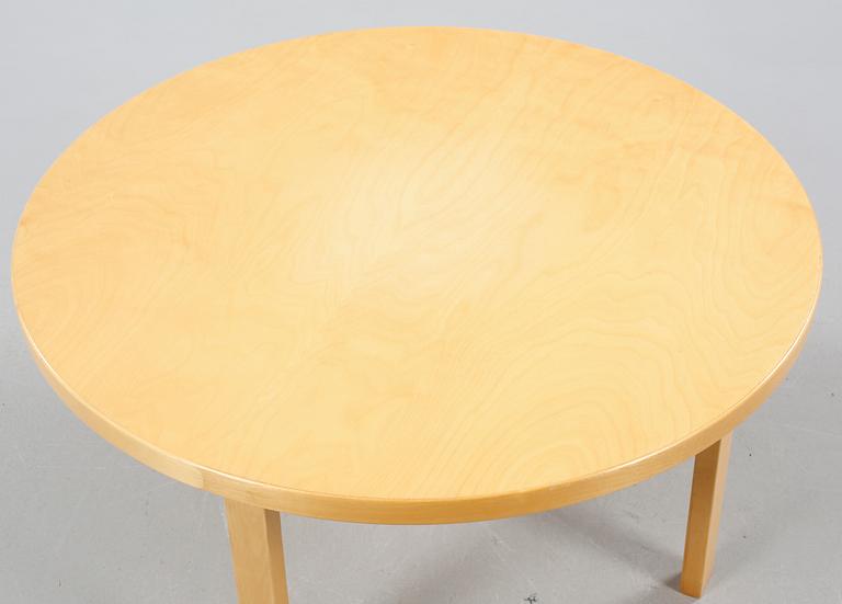 A sofa table, possibly model 90A, by Alvar Aalto for Artek, made in the second half of the 20th century.