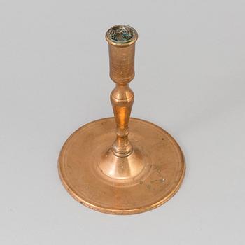 A second half of the 18th century bronze candlestick.