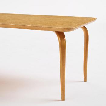 Bruno Mathsson, a birch bench/table, Firma Karl Mathsson, Värnamo, 1961.