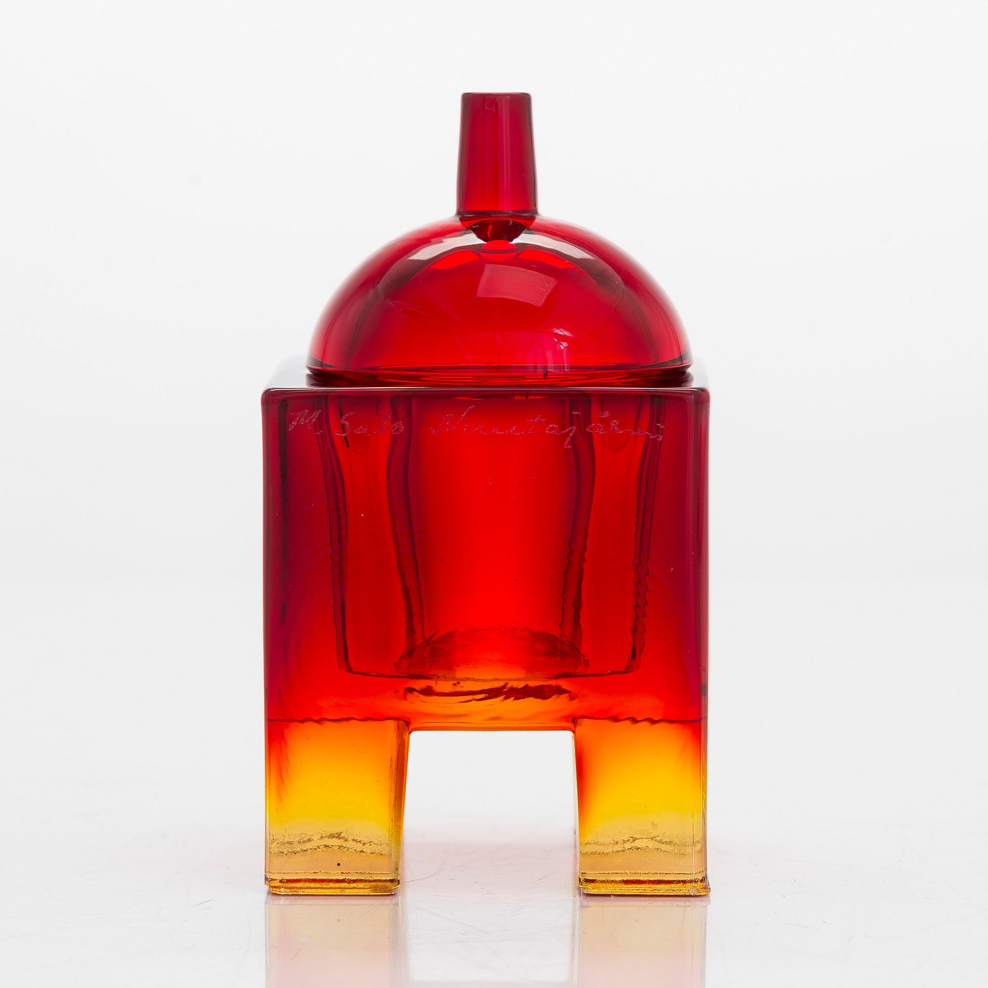 Markku Salo, dosa, glas, "Babylon", signerad M. Salo, Nuutajärvi.