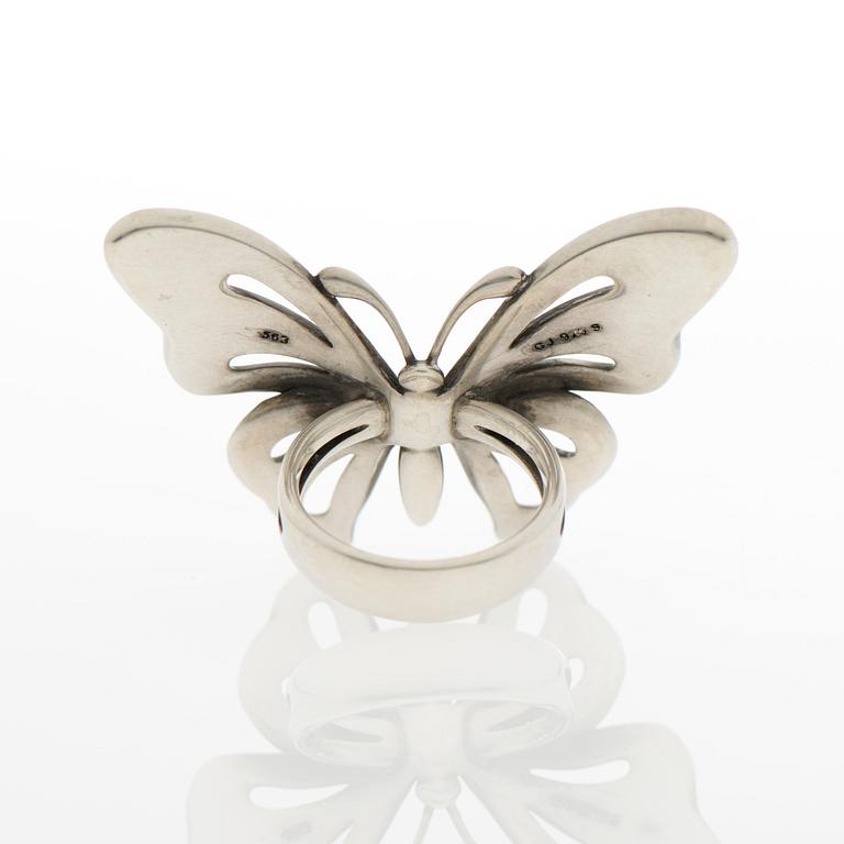 GEORG JENSEN, RING, "Butterfly", silver.