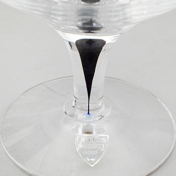 KONJAKSKUPOR, 12 st, glas, "Intermezzo", Erika Lagerbielke, Orrefors.