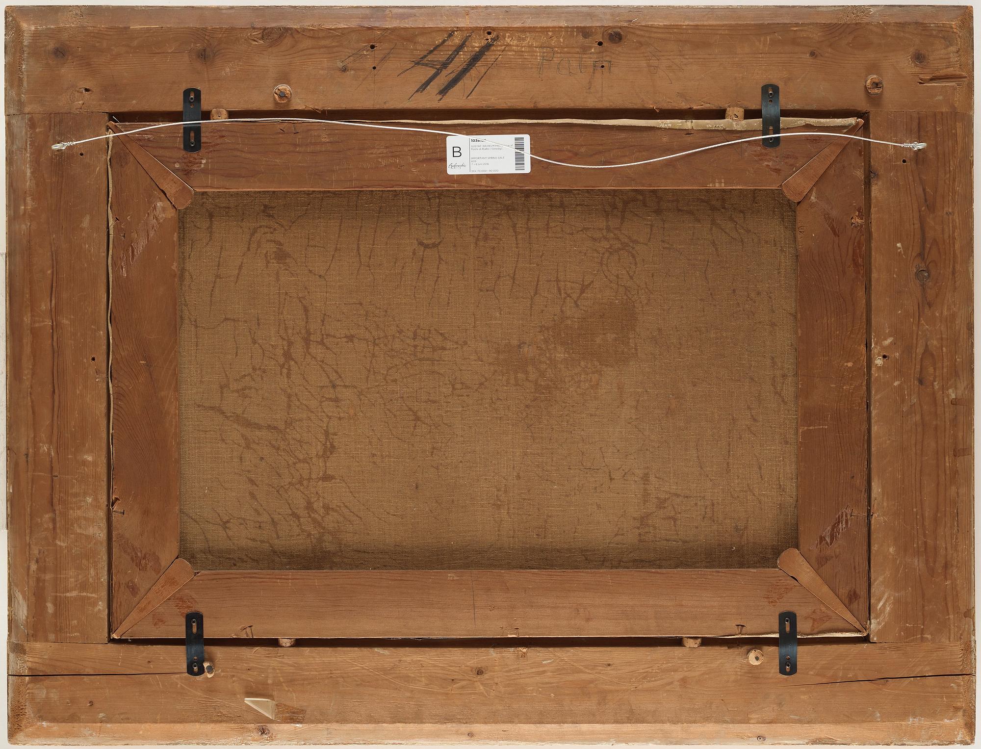 Gustaf Wilhelm Palm, "Vue af Ponte di Rialto i Venedig".