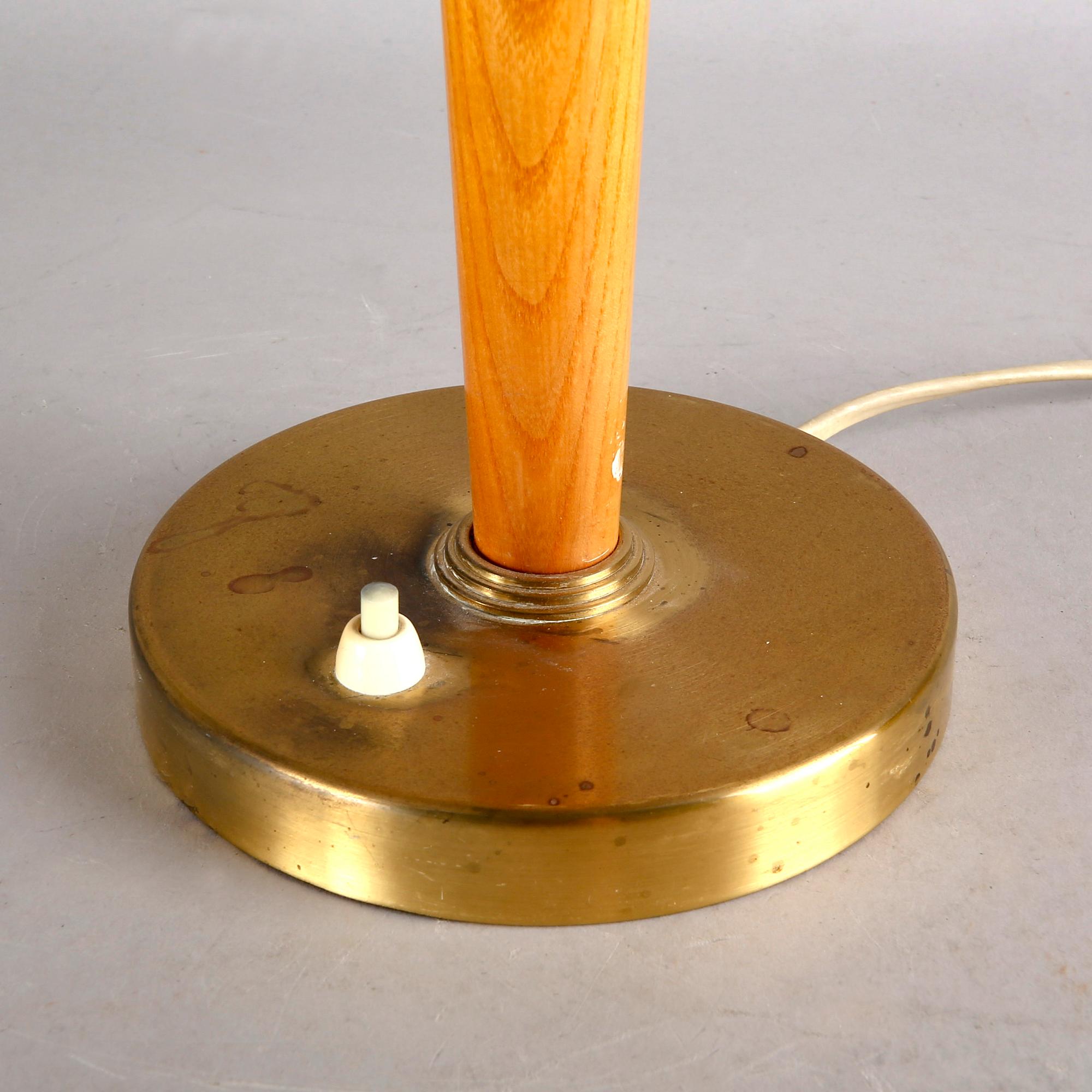 Table lamp, brass, Boréns, Borås, mid-20th century.