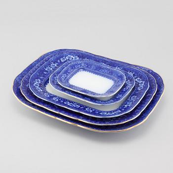 MATSERVIS, flintgods, 102 delar, "Opak", Gustavsberg, tidigt 1900-tal.