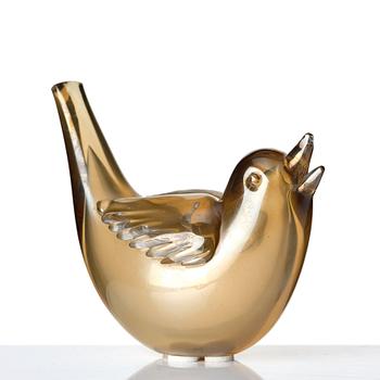 Tyra Lundgren, a glass sculpture of a bird, Venini, Murano, model 2627, ca 1937-38.