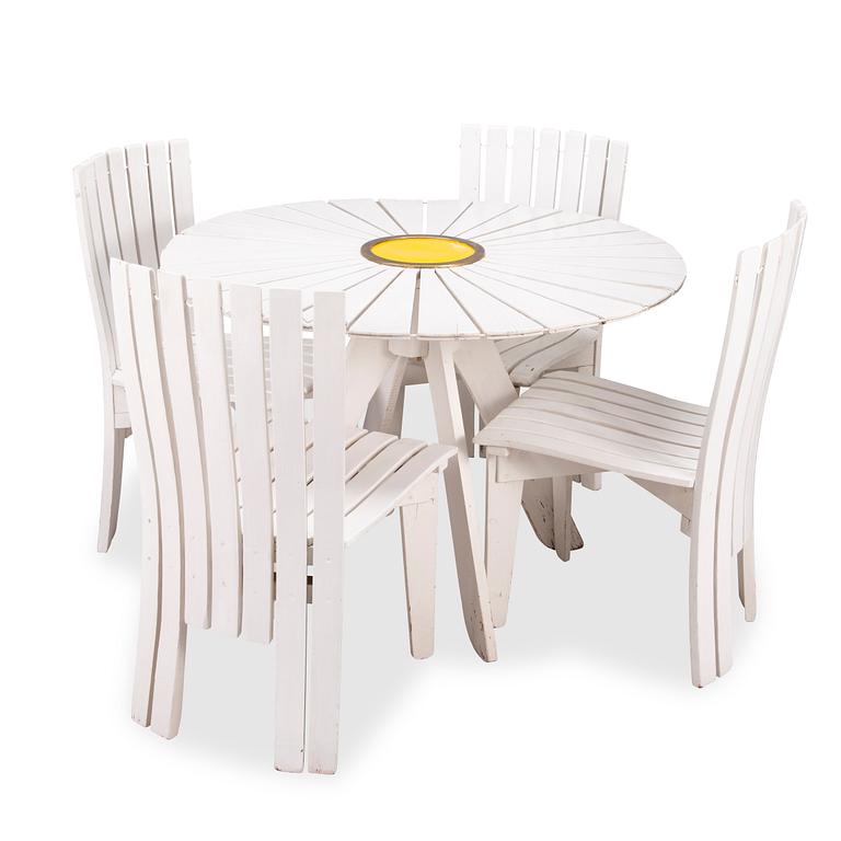 Alvar Aalto, Trädgårdsmöblemang, 5 delar, "Aurinko-serien", Artek 1900-talets.