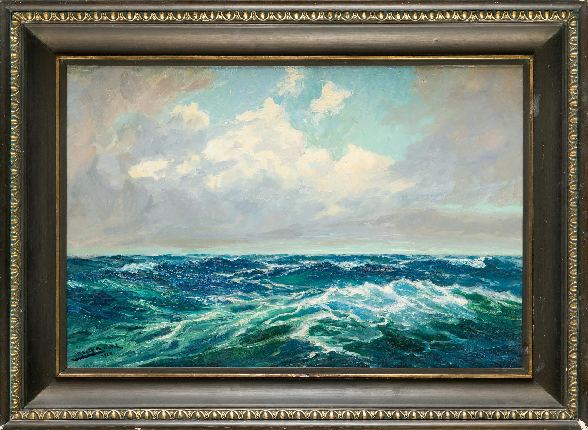 Adolf Bock, oil on canvas, signed and dated 1928.