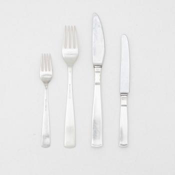 Jacob Ängman, cutlery set, 40 pieces, silver, "Rosenholm", GAB, among others 1969.