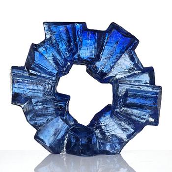 Edvin Öhrström, "Korona", a cast glass sculpture, Lindshammar Glassworks, 1970s.