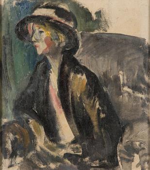 Eemu Myntti, olja på pannå, signerad.