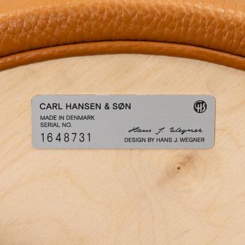 Hans J. Wegner, a pair of 'CH56' bar stools, Carl Hansen & Son, Denmark, 21st century.