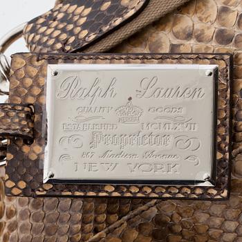 RALPH LAUREN, a snakeskin embossed messangerbag.