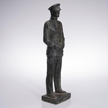 LAURI LEPPÄNEN, skulptur, metallblandning, signerad.