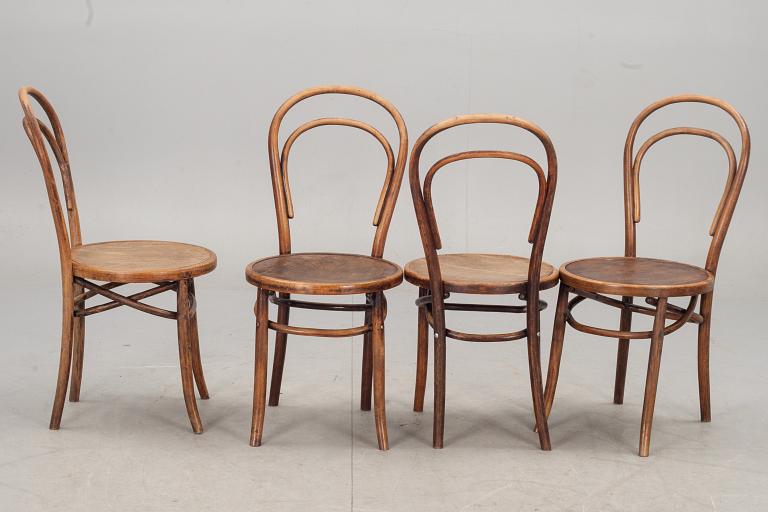 CAFÉSTOLAR, 4 st. Thonet-typ. 1900-talets första hälft.