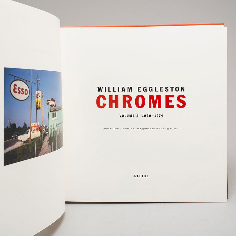 WILLIAM EGGLESTON, Signerad portfolio med tre böcker "William Eggleston Chromes vol. 1-3" utgiven av Steidl.