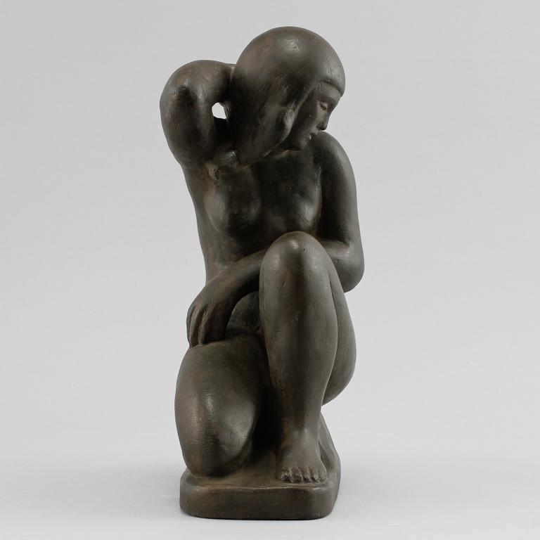 CARMELO PAFUMI, skulptur, gjutmassa, signerad.