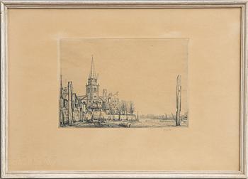 REMBRANDT HARMENSZ VAN RIJN, efter. Etsning.