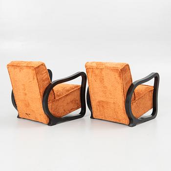 Armchairs, a pair, Art Deco style, 20th century.