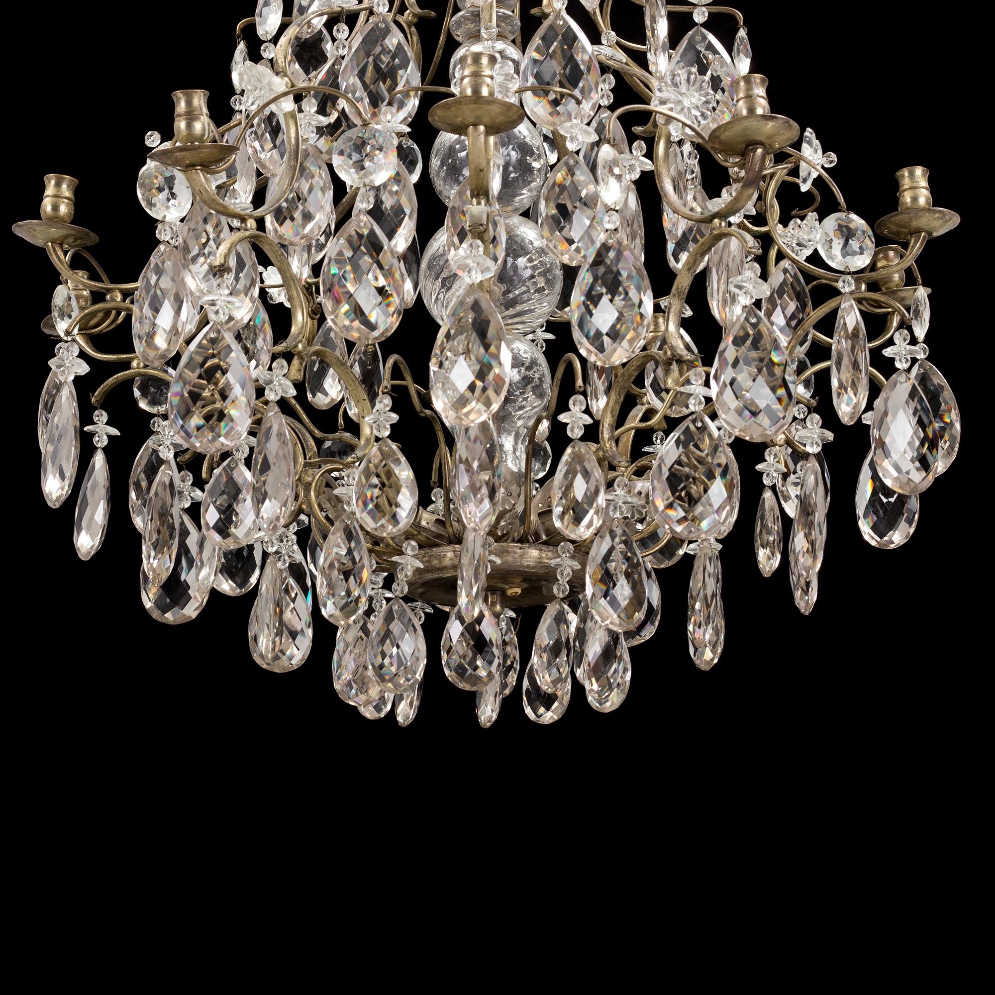 A first half of the 20th century rococo style chandelier.