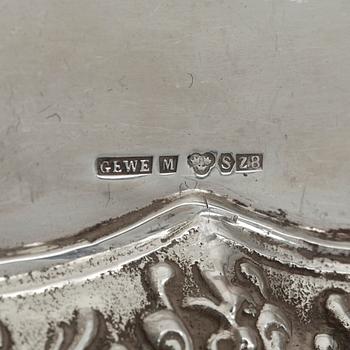 KAFFESERVIS, 4 delar, silver, GEWE, Malmö, 1900-tal, vikt 1275 g.