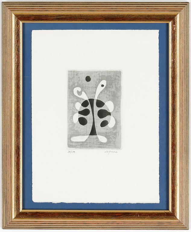 PIERRE OLOFSSON, etsning, signerad samt numrerad 28/100.