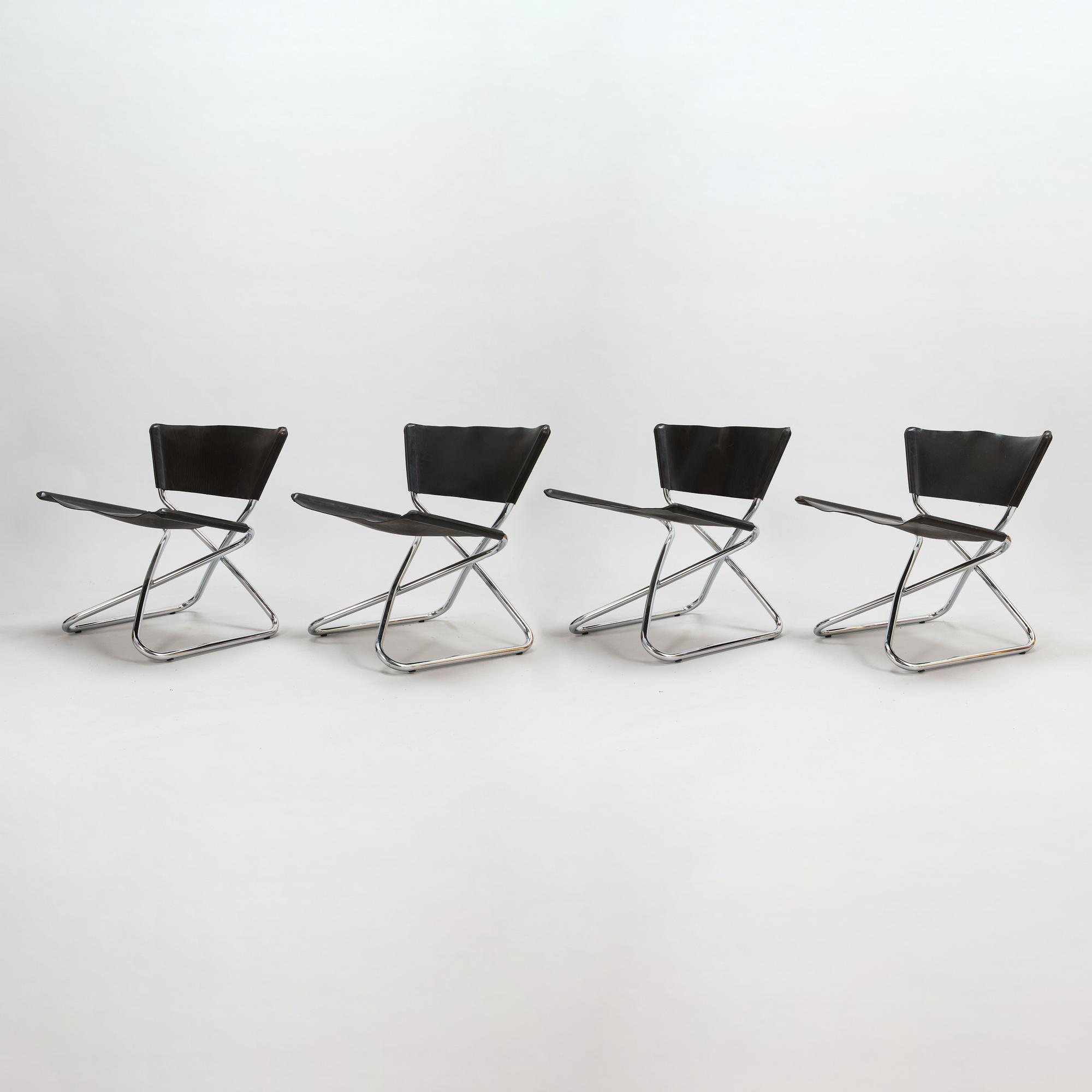 Erik Magnussen, Four 'Z-Down' Chairs for Engelbrechts, Denmark.