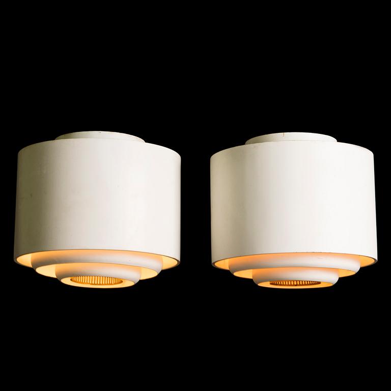 ALVAR AALTO, A pair of 1960s 'AE-9447-2' ceiling lights for Itsu Finland.