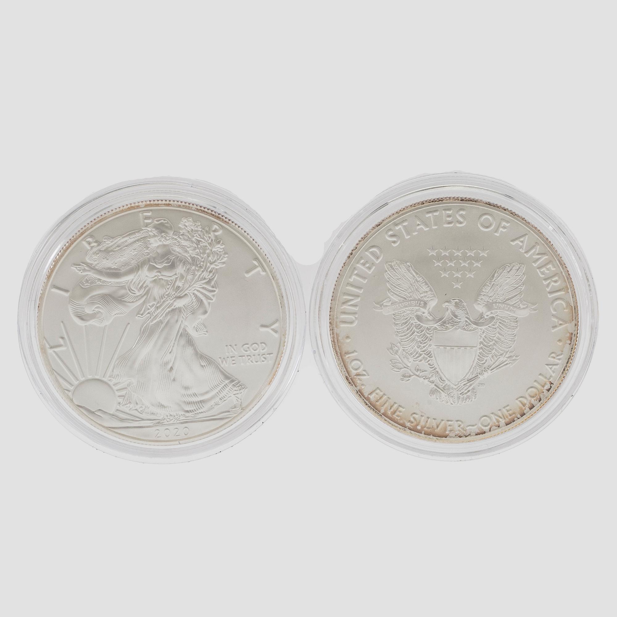 15 pcs 1oz coins 999 silver.