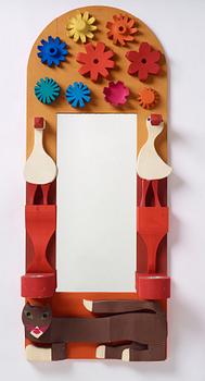 Erik Höglund, a sculptural wall mirror, Eriksmålaglas, Sweden, 1960-70s.