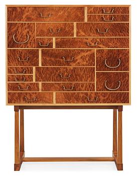 373. A Josef Frank burrwood veneer, mahogany and walnut cabinet, 'Nationalmuseiskåpet', Svenskt Tenn, model 881.