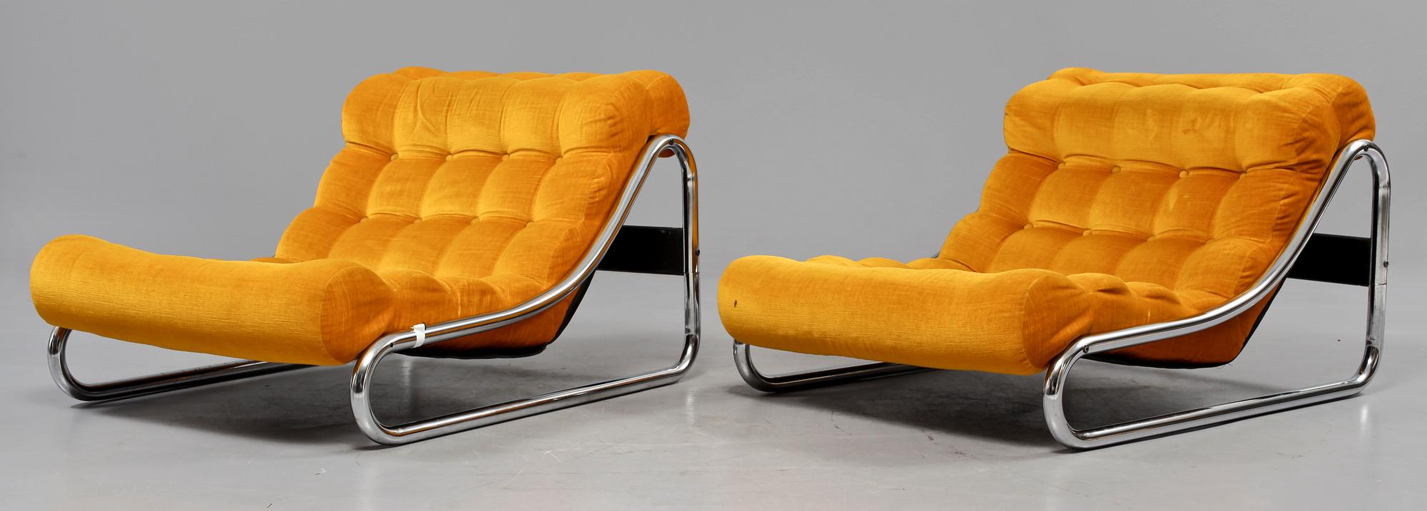 FÅTÖLJER, ett par, "Impala", Gillis Lundgren för IKEA, 1972.