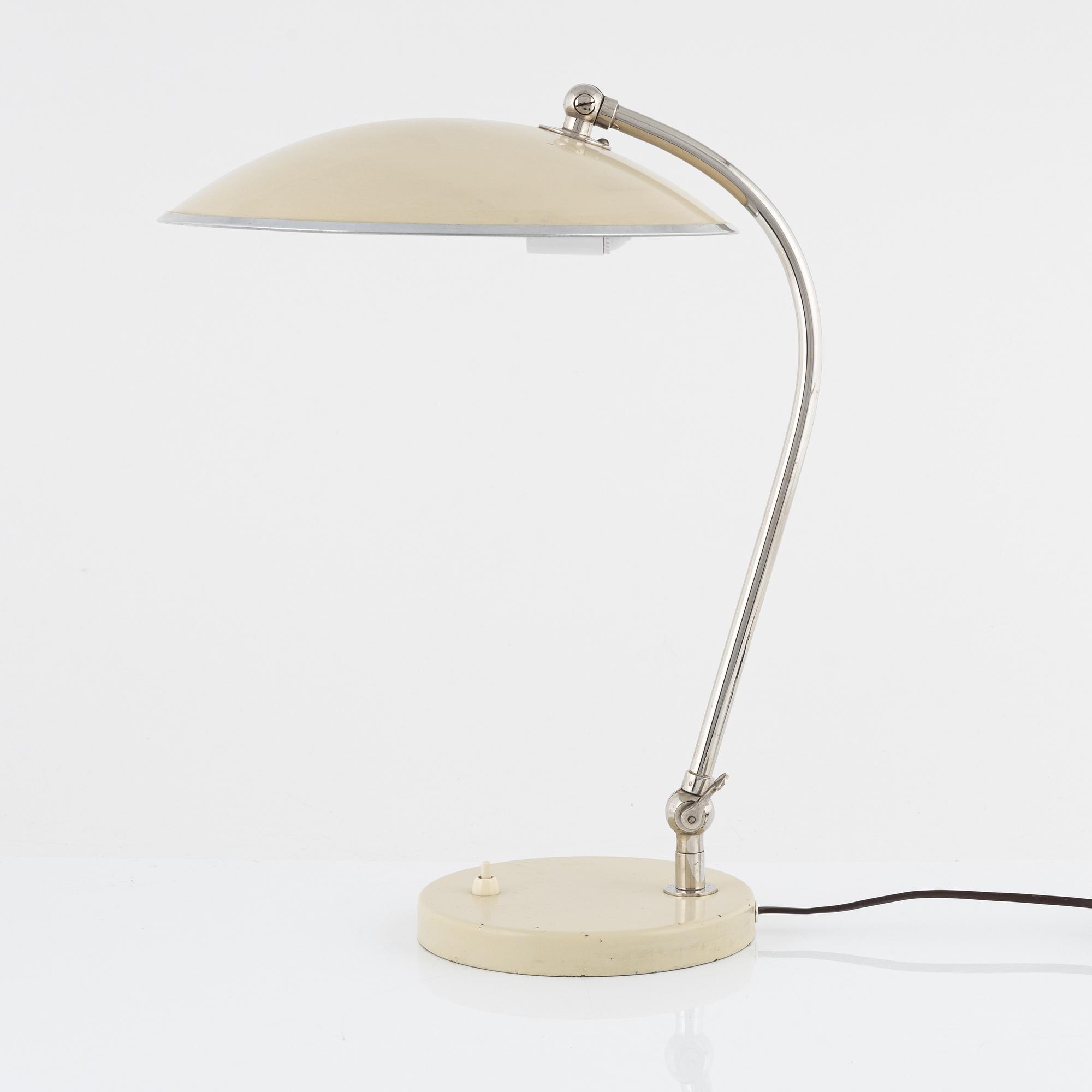Harald Notini, a table lamp, model "15266", Arvid Böhlmarks Lampfabrik, 1940s.