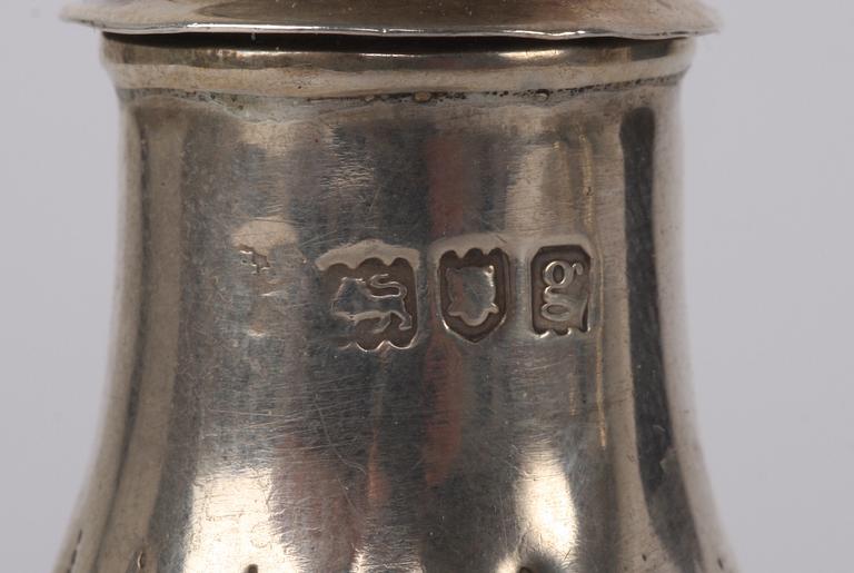KRYDDSET, 7 delar, silver, London tidigt 1900-tal.