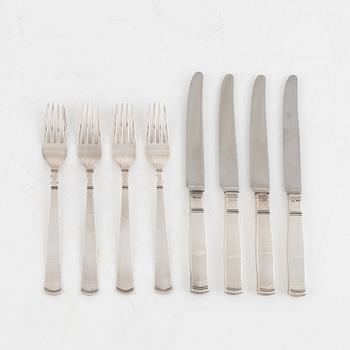 A Swedish Silver Cutlery, Jacob Ängman, 'Rosenholm', GAB (24 pieces).