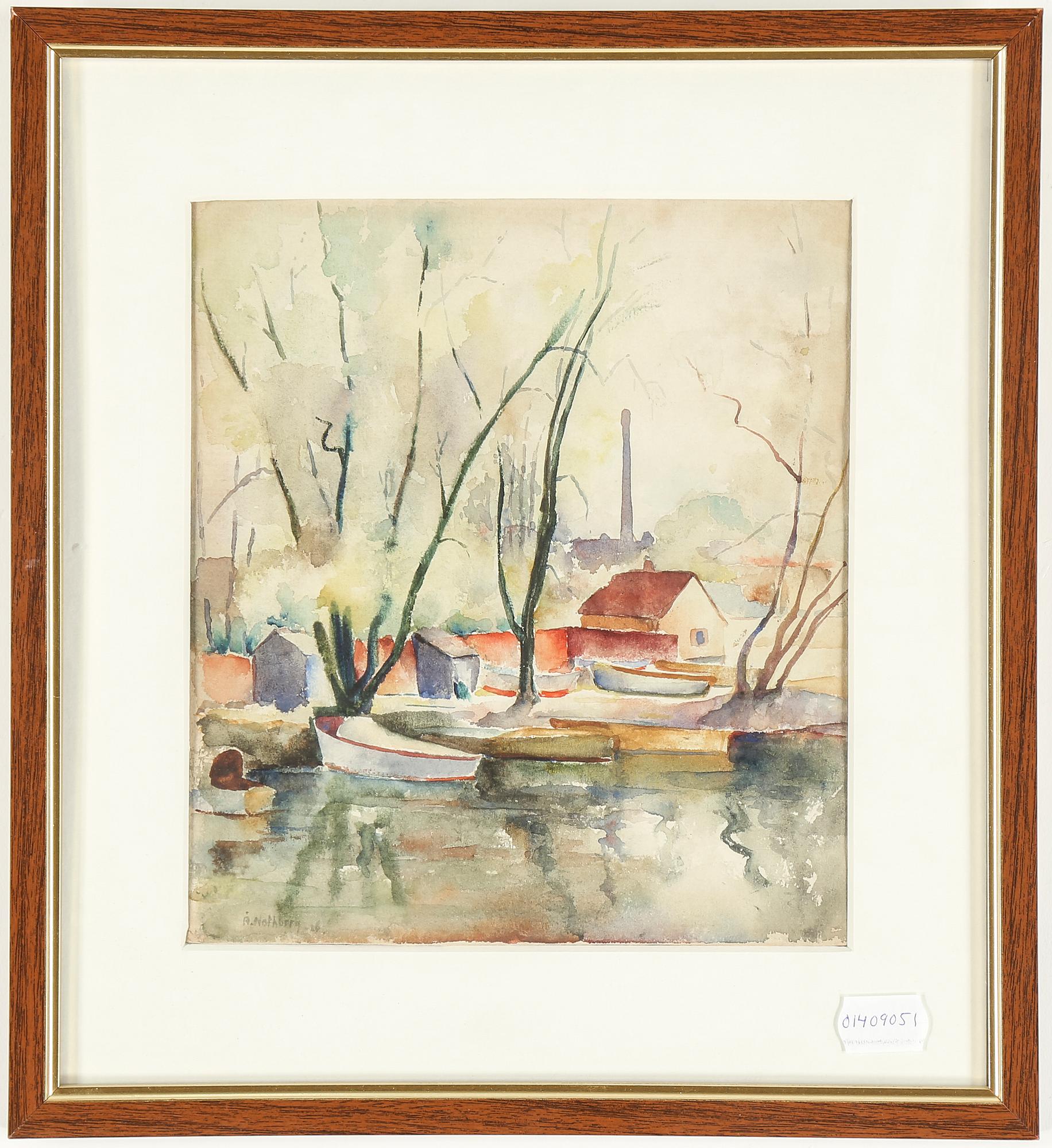 ÅKE NOTHBERG, akvarell. Signerad och daterad -26.