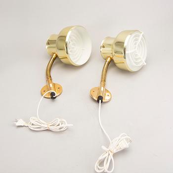 Anders Pehrson, wall lamps / bedside lamps, a pair, "Bumling", Atelje Lyktan, Åhus.