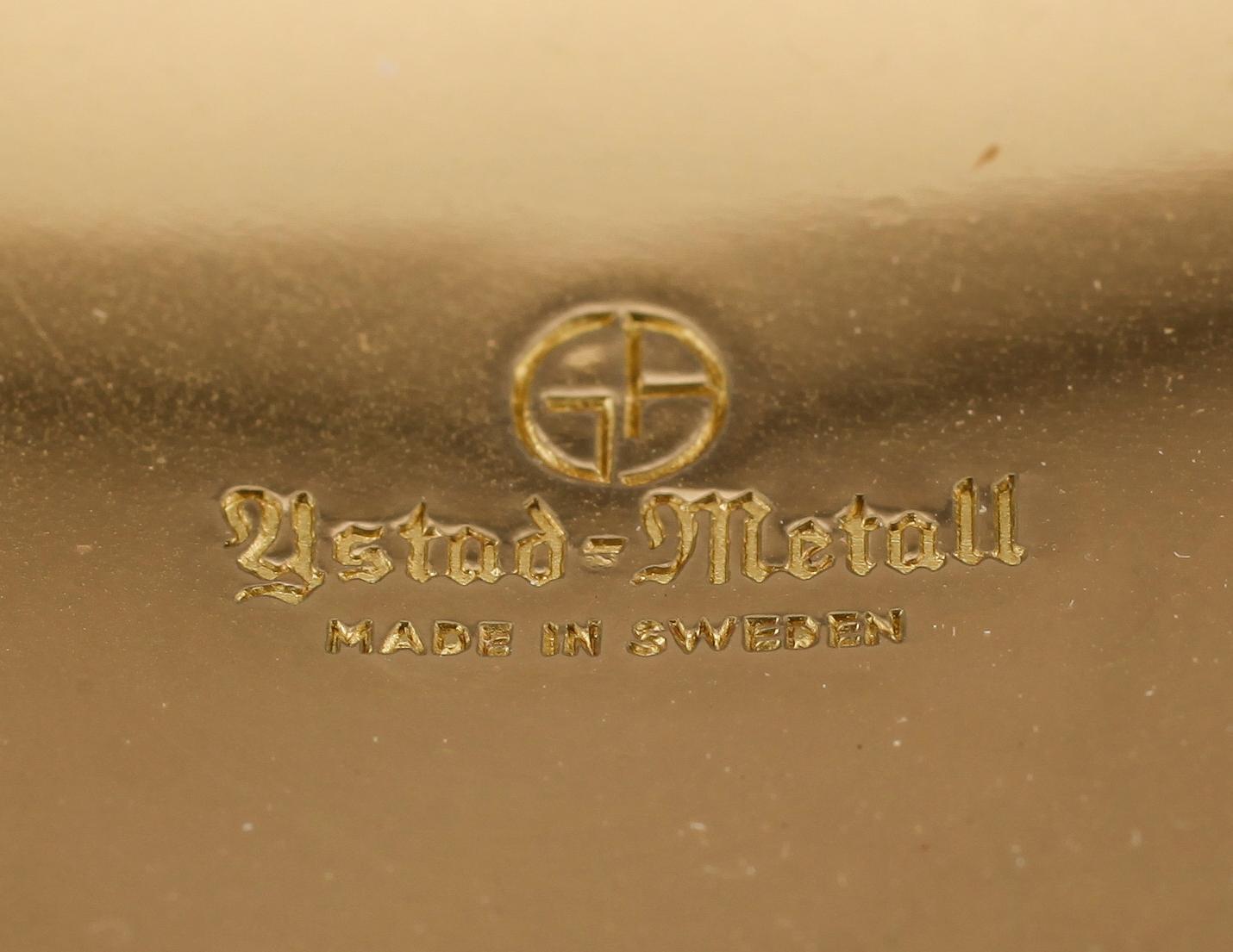 LJUSSTAKAR, 1 par, mässing, Ystad-Metall, 1900-talets andra hälft.