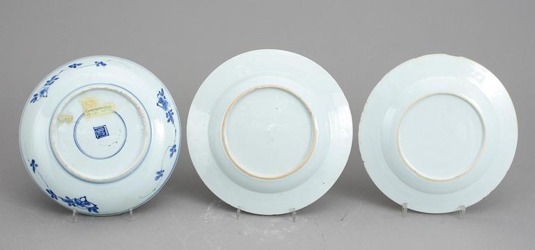 PARTI PORSLIN, 4 delar, Kangxi resp Qianlong, Kina, 1700-tal.