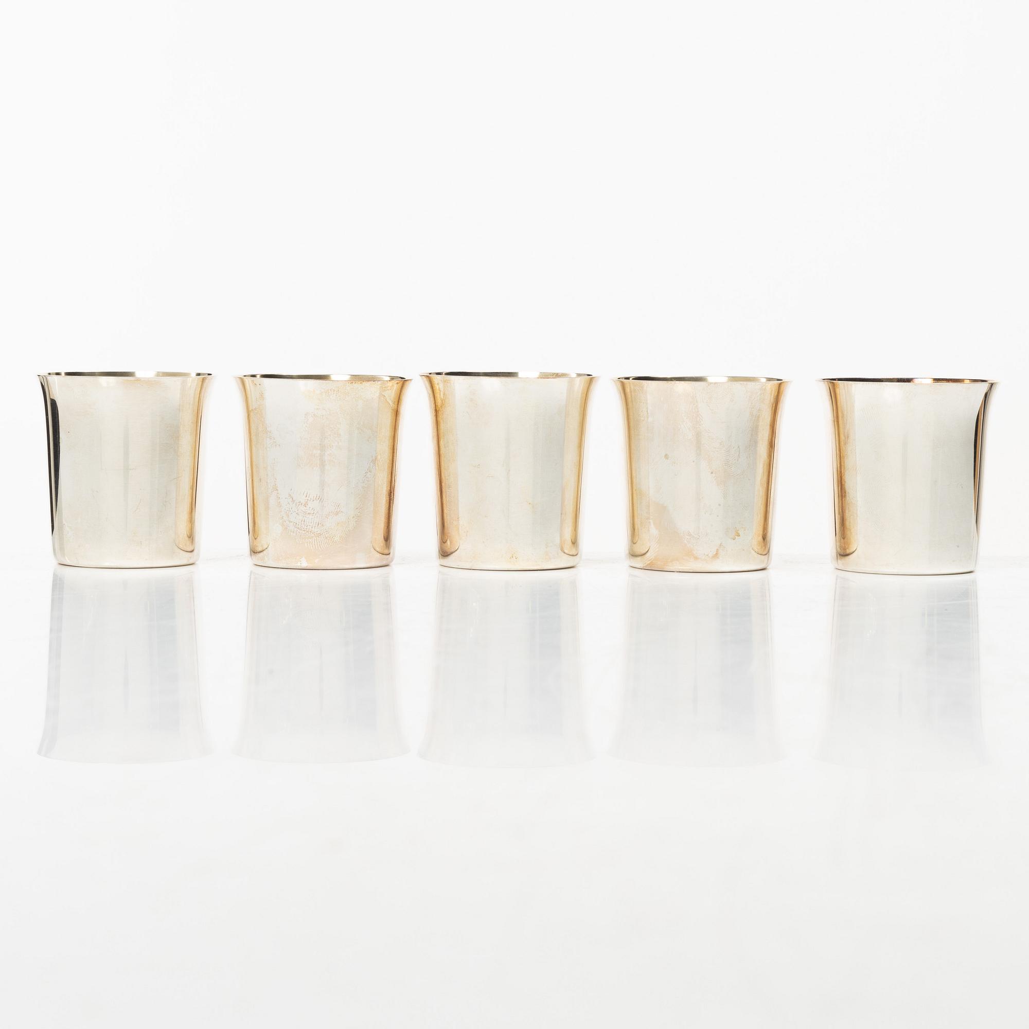 Tore Eldh, Five silver cups, Cesons Guldvaru, Gothenburg 1973.