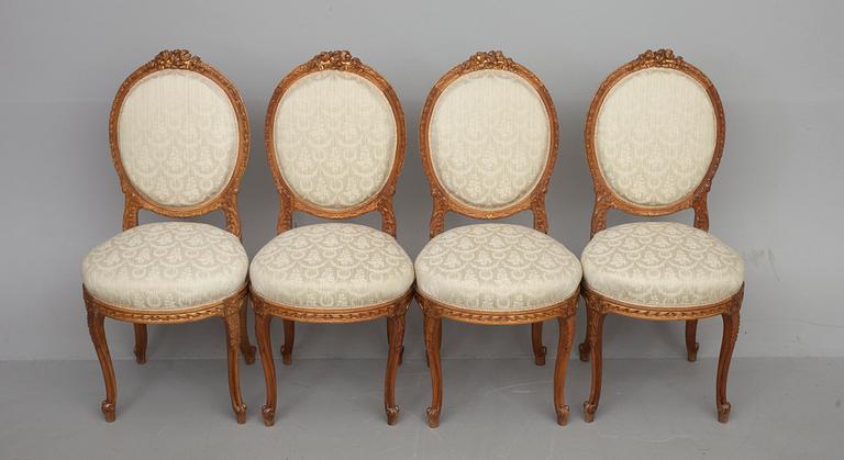 MÖBLEMANG, 8 delar, Louis XVI-stil, Frankrike 1900-talets början.