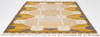 Ingegerd Silow, a flat weave carpet, 'Dellen', c. 286 x 196 cm, signed IS.