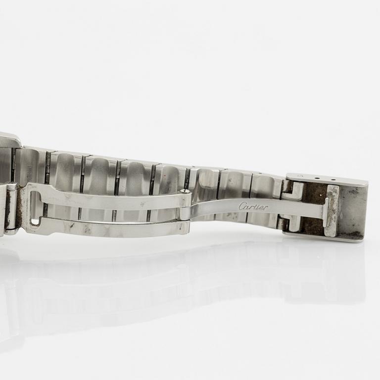 Cartier, Santos Carrée, wristwatch,  23,5 x 23,5 (34,5) mm.