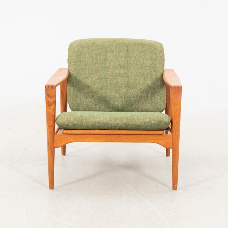 A teak easy chair, Denmark middle of the 20th century.