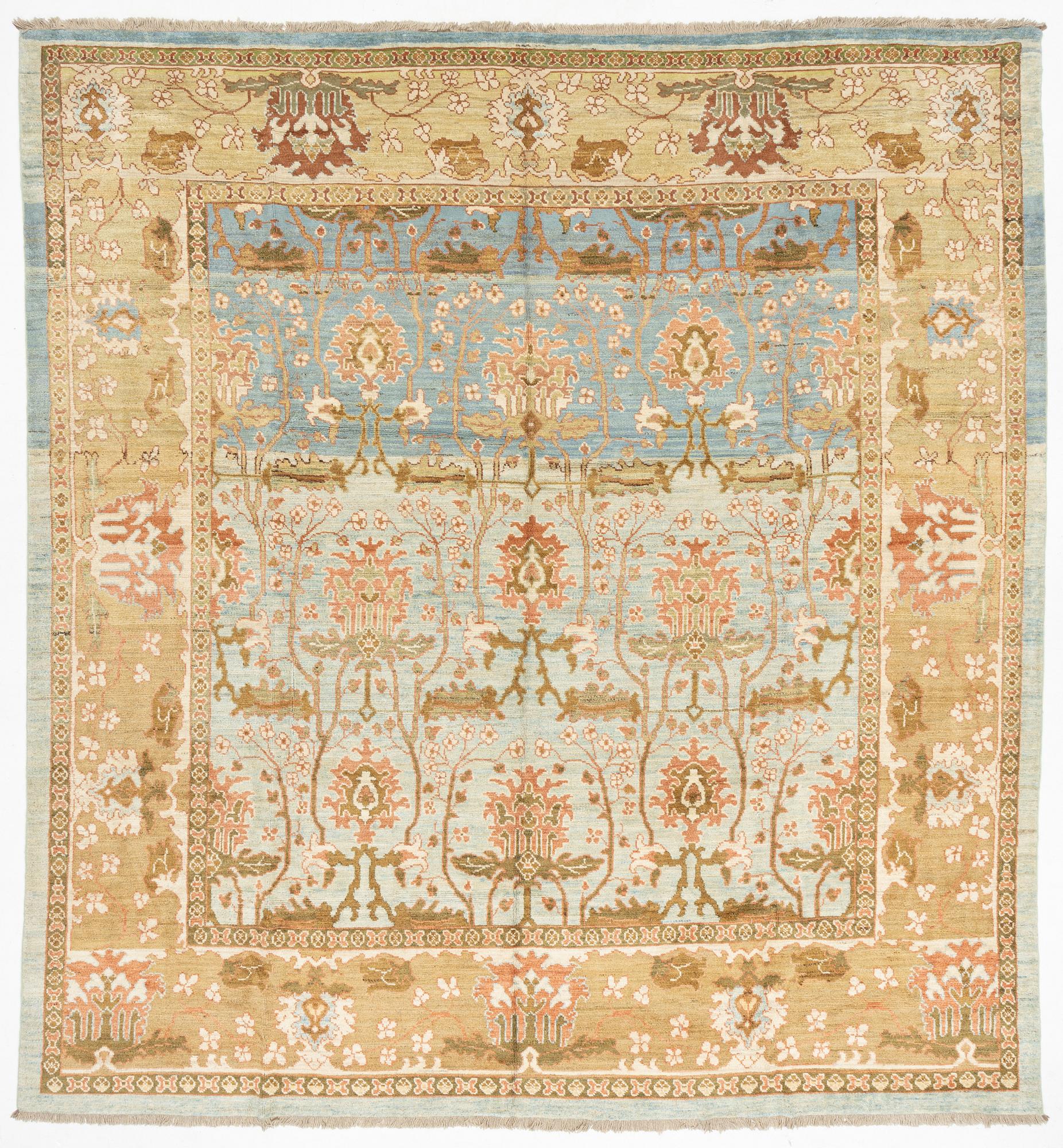 Matta, persisk, Sultanabad / Arts and Crafts mönster, 433 x 405 cm.