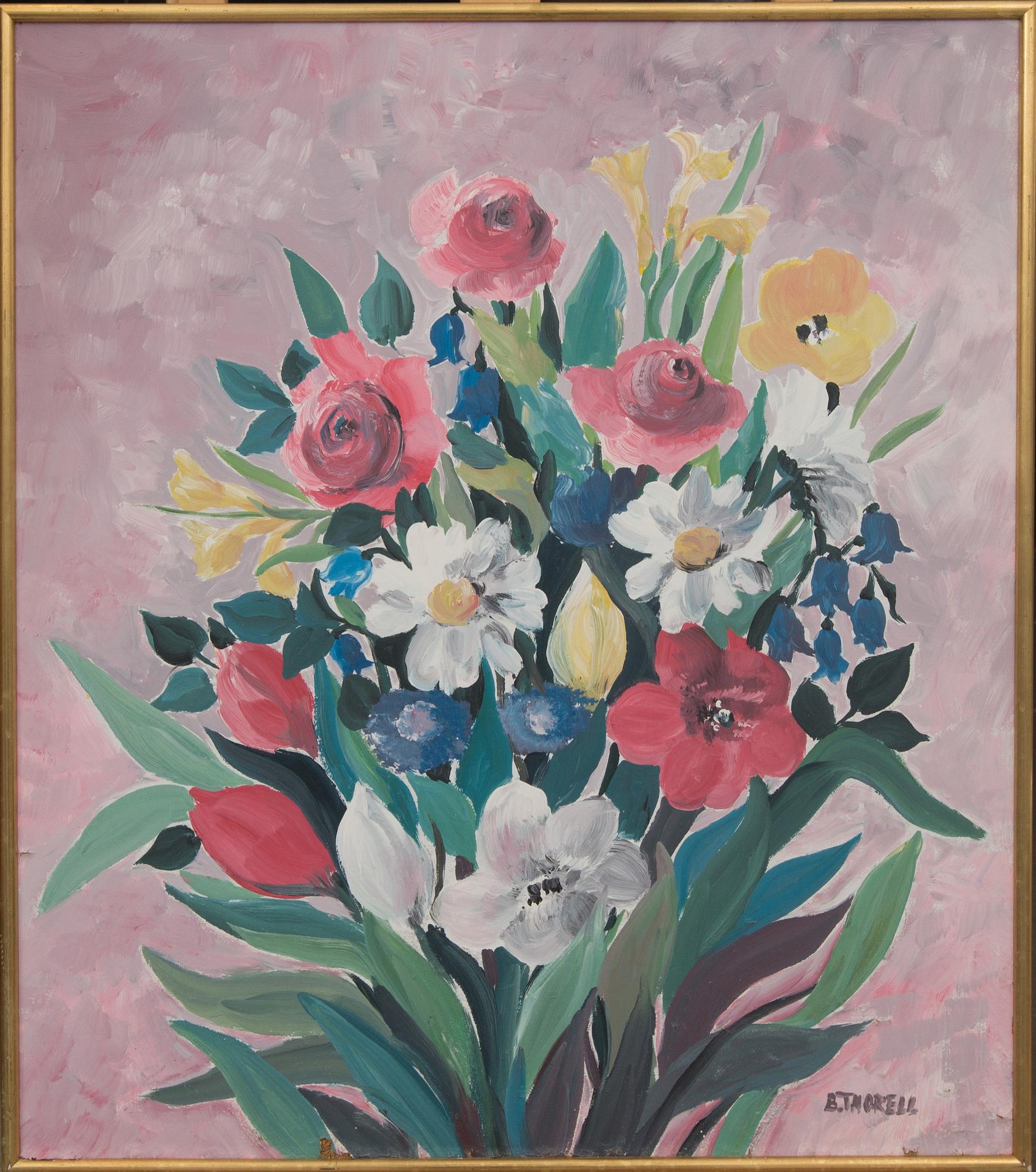 BRITA THORELL, olja på pannå, signerad.