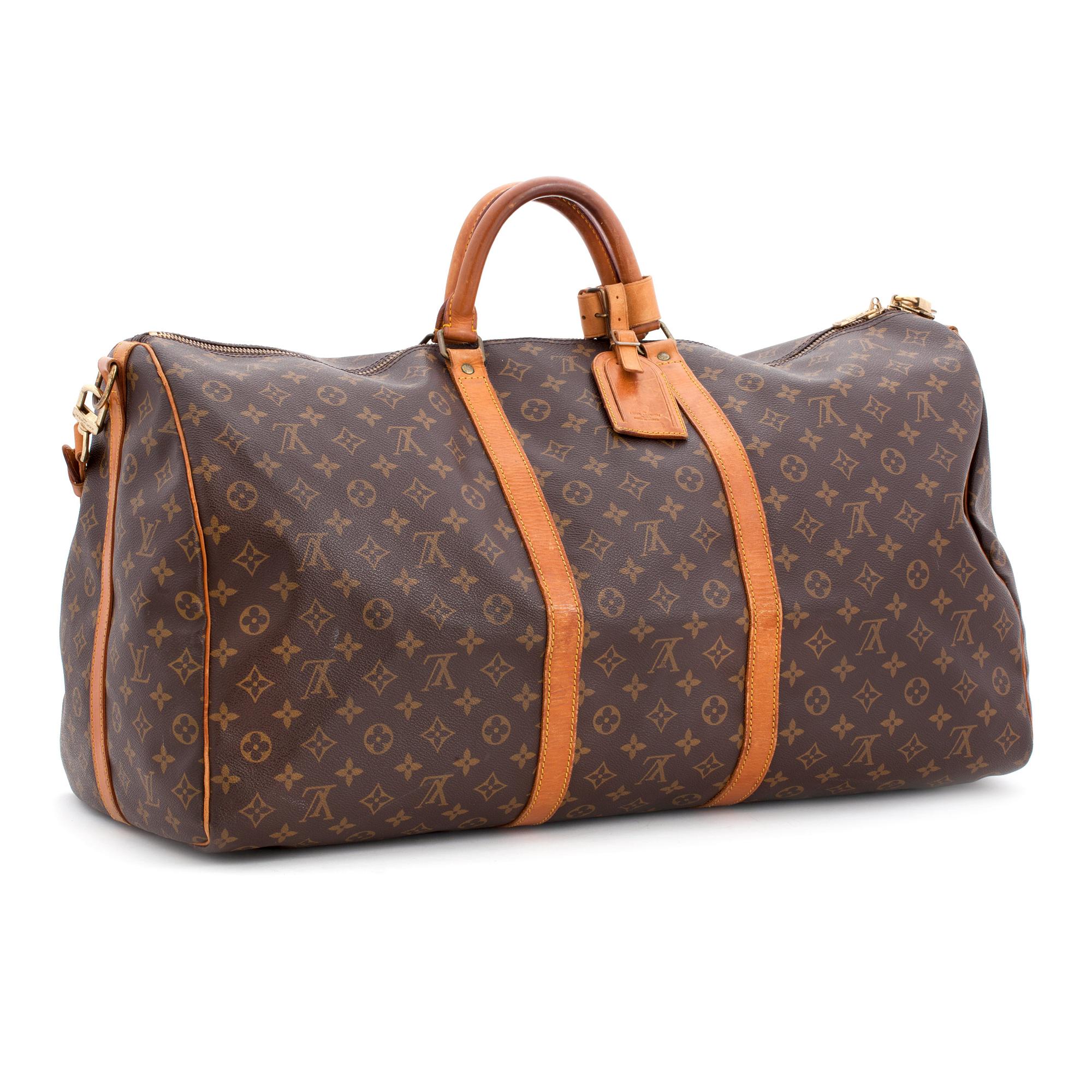 LOUIS VUITTON, a monogram canvas weekendbag, "Keepall Bandouliere 60".