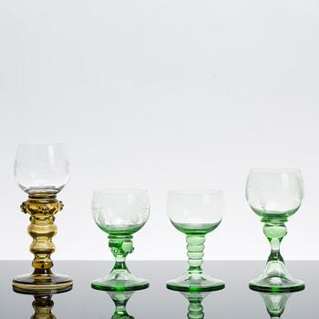 REMMARE, ca 21 st olika modeller, glas, 1900-tal.
