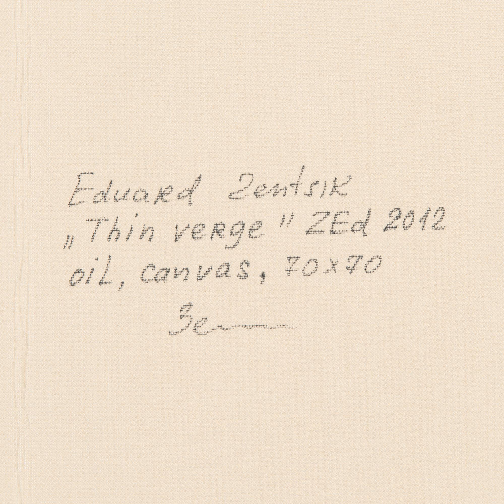 Eduard Zentsik, oil on canvas, signed and dated 2012 verso.